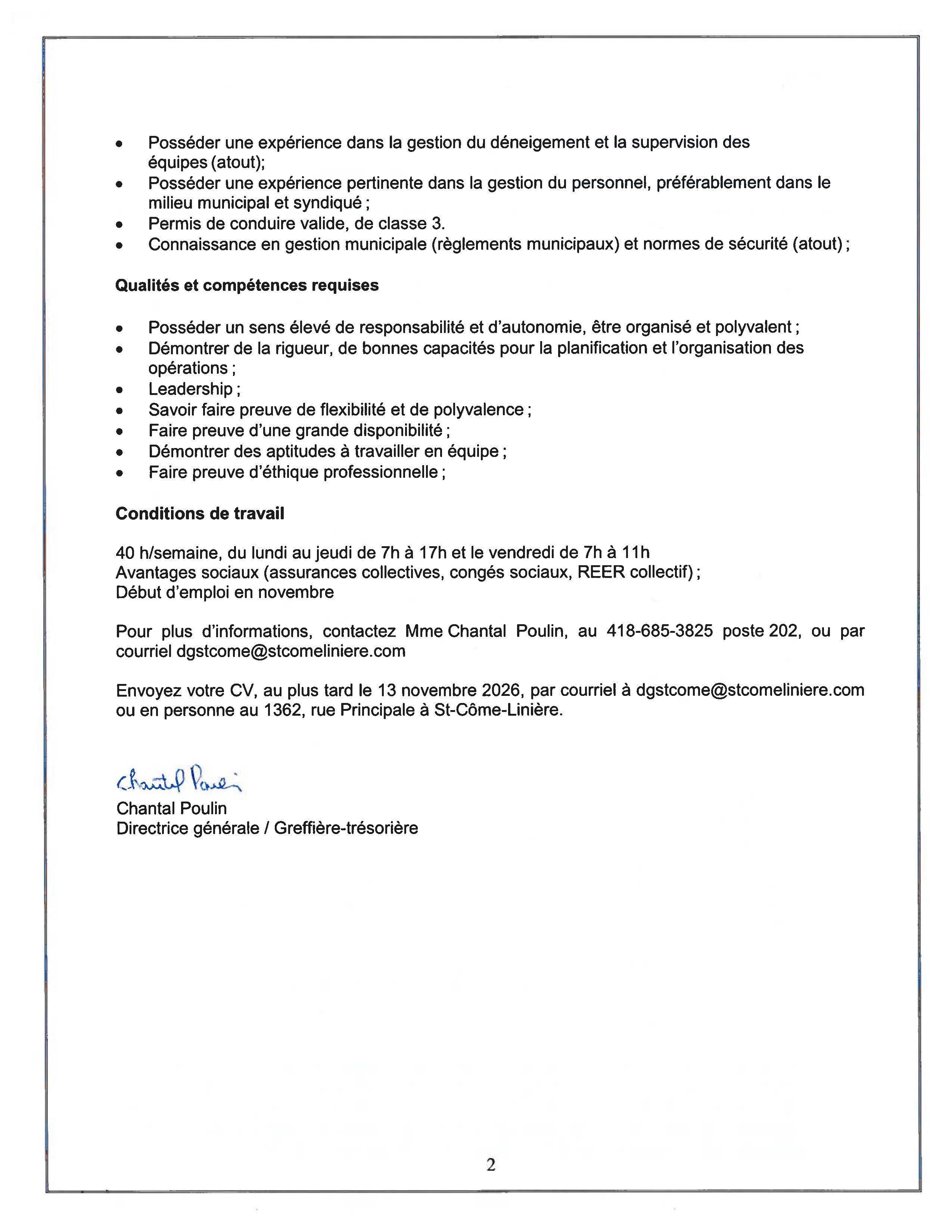 Municipalité St-Côme-Linière