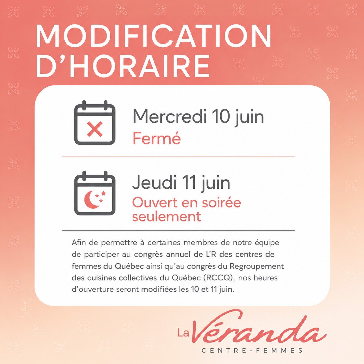 La Véranda, Centre-Femmes