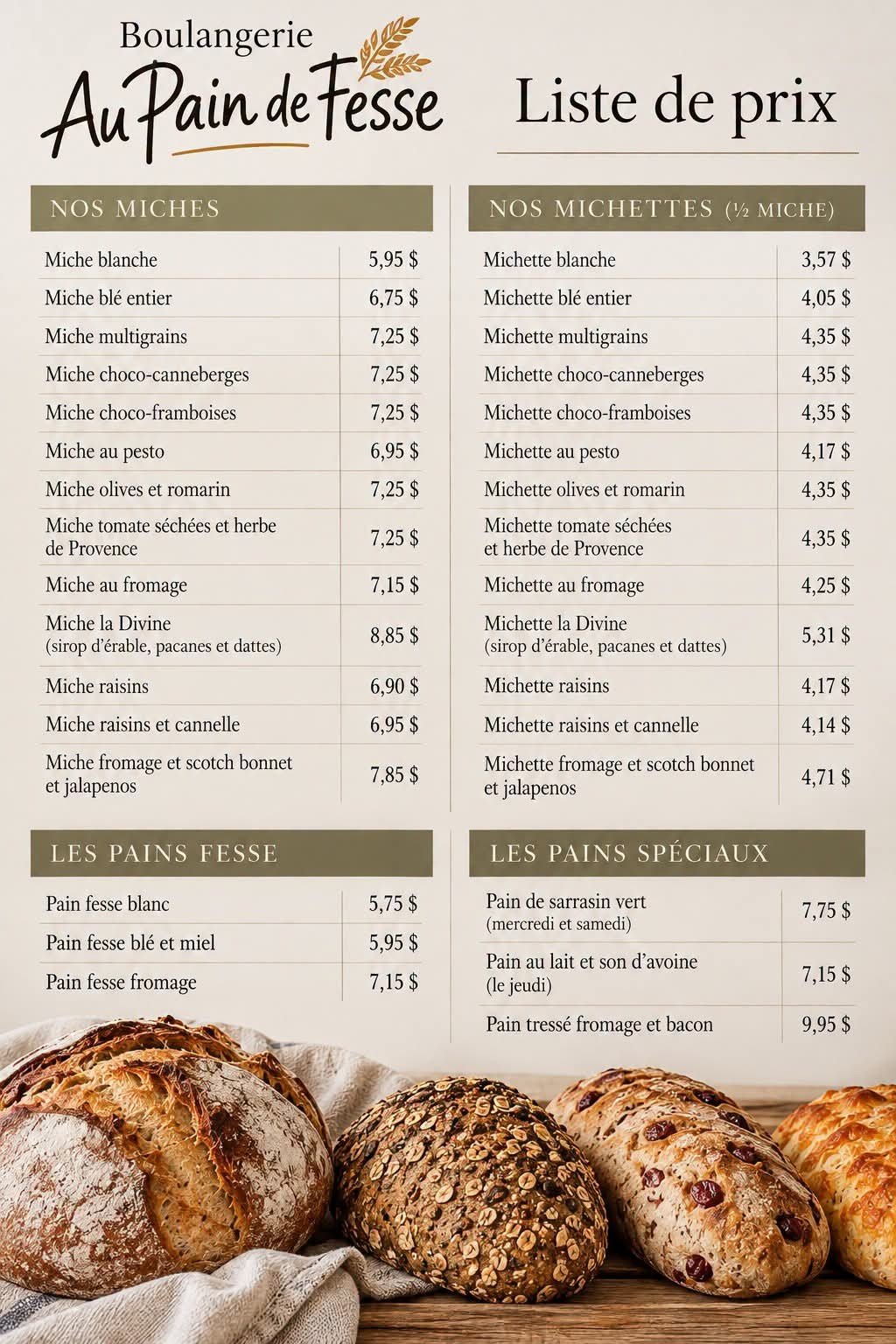 Boulangerie au Pain de Fesse