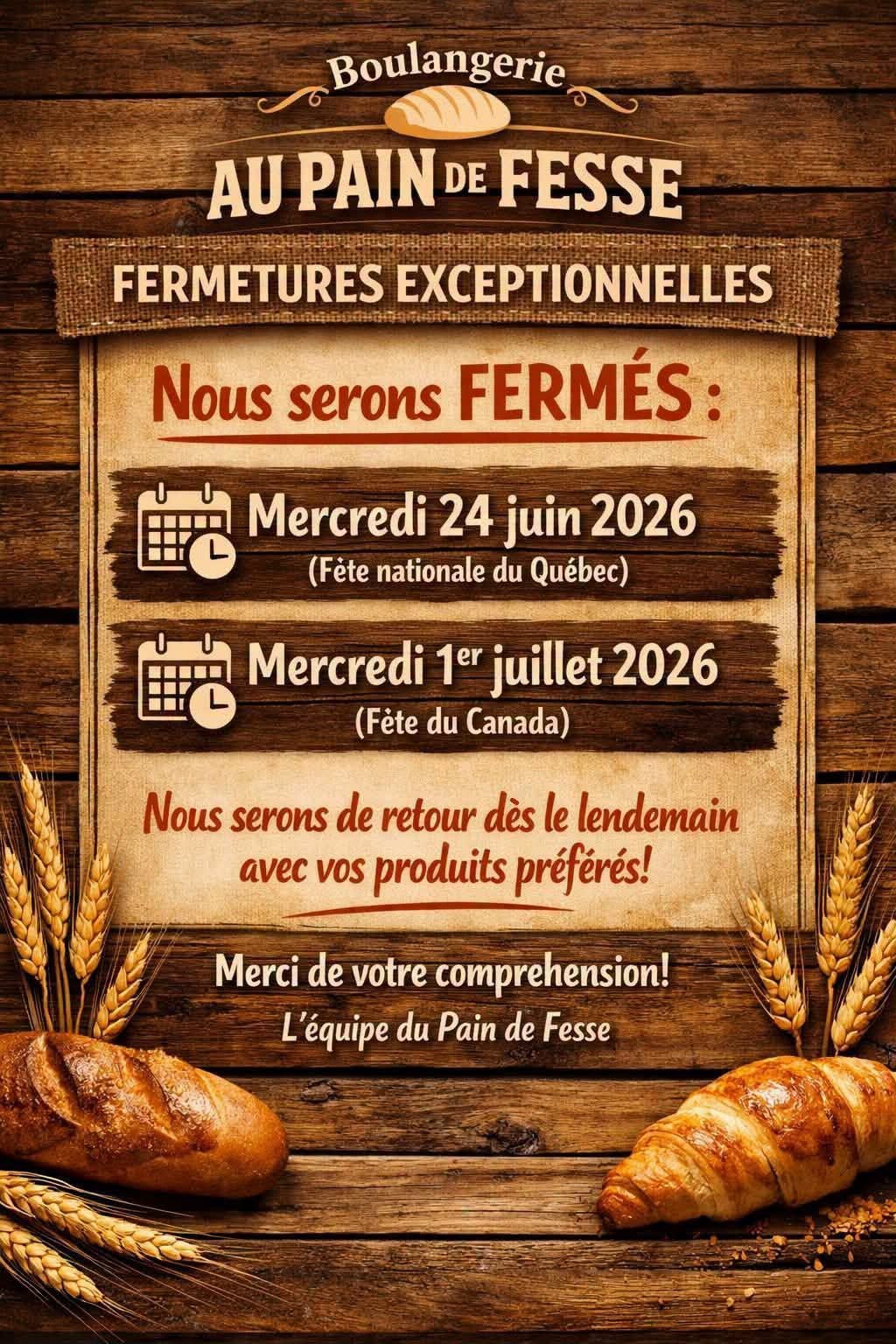 Boulangerie au Pain de Fesse