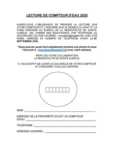 Publication image Municipalité de Sainte-Aurélie